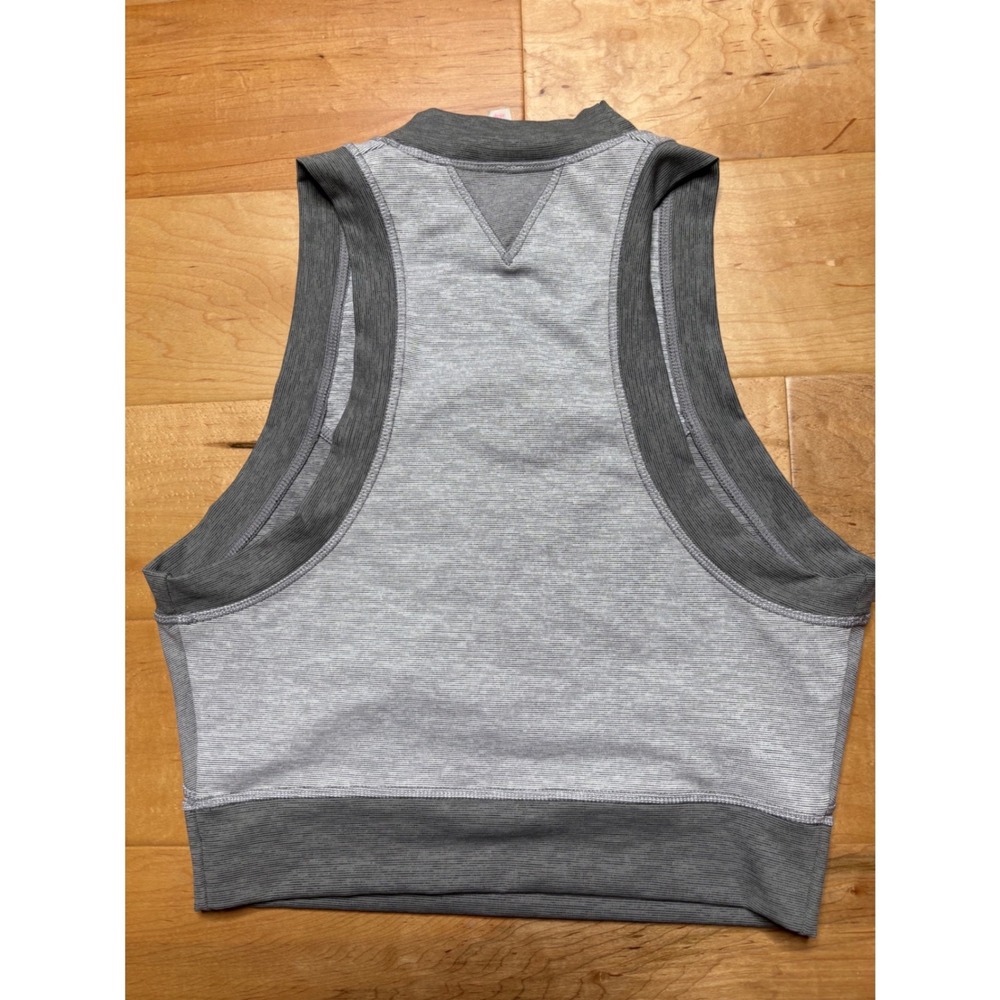 FP Movement Crop Top Women XS Gray Space Dye Seamless Mock Neck Active Tank - Picture 5 of 8